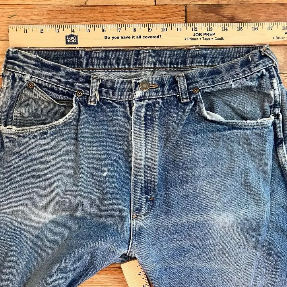 Vintage‎ 70s Wrangler Distressed Light Wash Denim Jeans